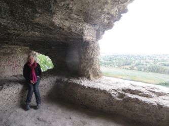 Ma mère avec la Transnistrie en toile de fond!